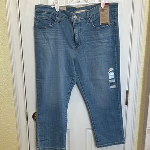 Levi's Light Blue Cropped Jeans